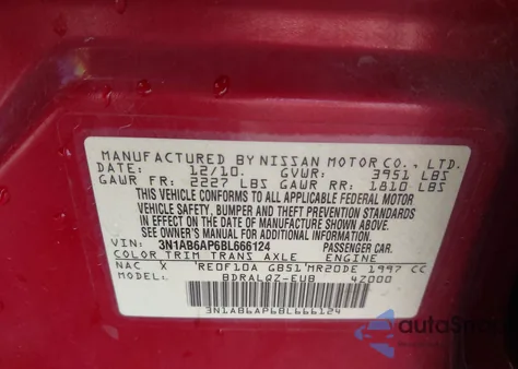 2011 Nissan Sentra 2.0 from USA, damaged, VIN 3N1AB6AP6BL666124